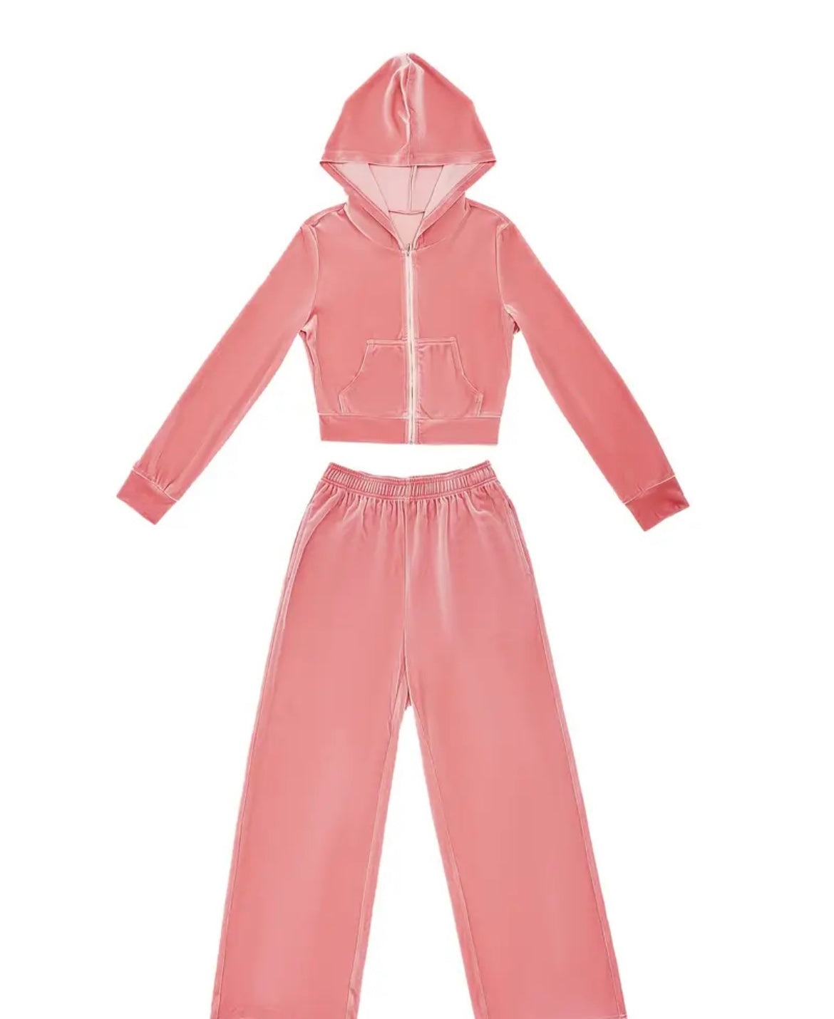 Soft Pink Velvet 2 piece set