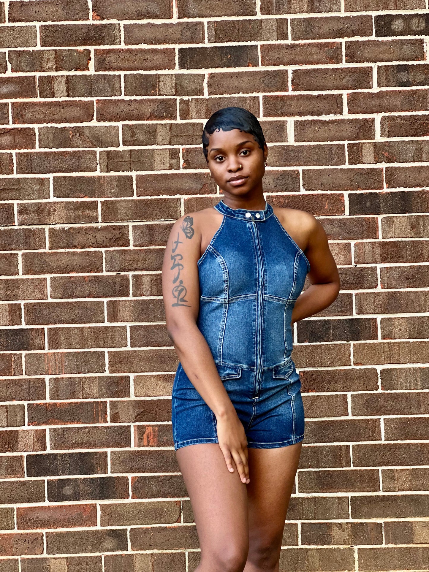 Denim Sleeveless Romper