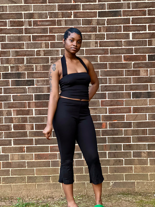 Neck Top & Capri Set