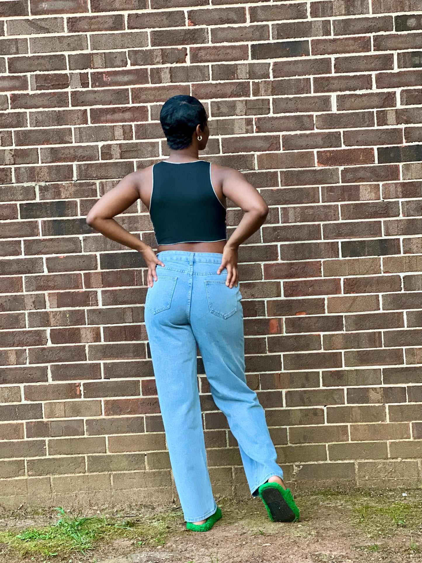 Baggy straight leg jeans